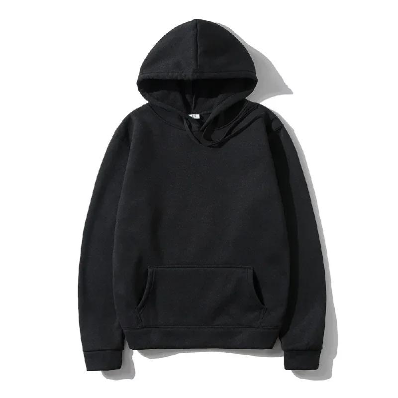 Sweats à capuche monochromes pour hommes et femmes avec poche pour documents, pulls de sport, fitnes