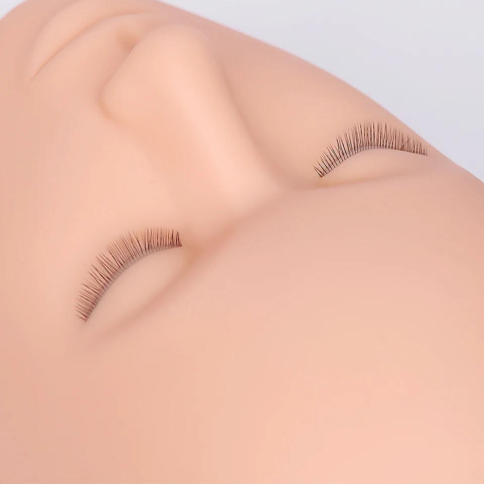 Tête de mannequin pour la pratique de l'extension de faux cils, accessoires pour le visage, ensemble