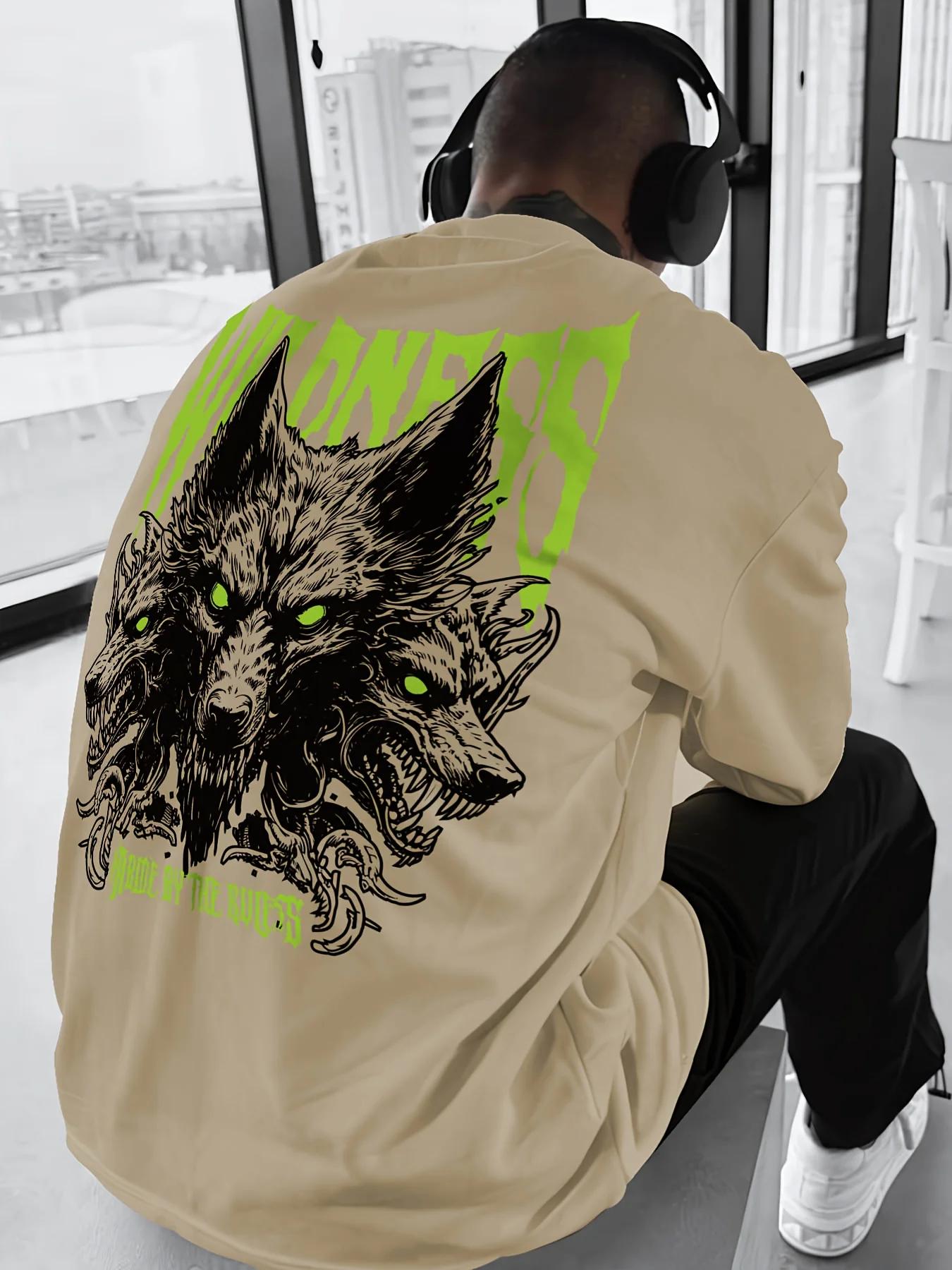 T-shirt col rond respirant et confortable pour hommes européens et américains, haut d'été imprimé lo