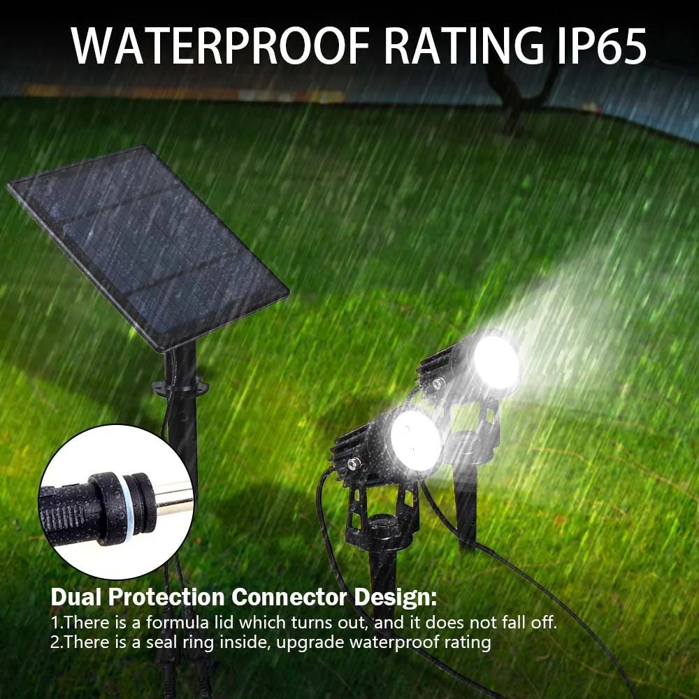 T-rise solaire LED lumière extérieure IP65 étanche décoration de jardin lumières RGB blanc chaud/fro
