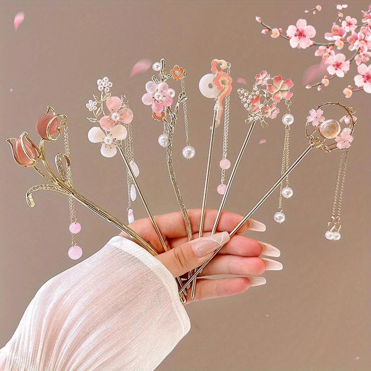 Accessoire de cheveux romantique de Style chinois, bijoux en alliage, aiguille à cheveux pour femmes