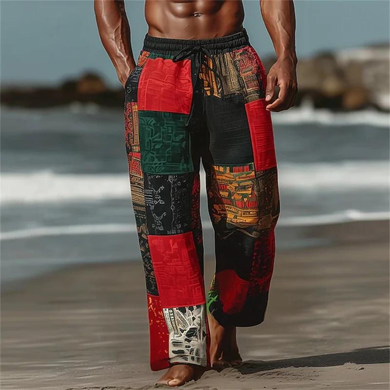 Nouveaux pantalons décontractés pour hommes, coupe ample, avec motifs géométriques imprimés en 3D, p
