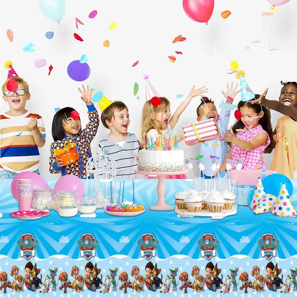 Nappe d'anniversaire Paw Patrol, jetable, couverture de Table, réception-cadeau pour bébé, Paw Patro