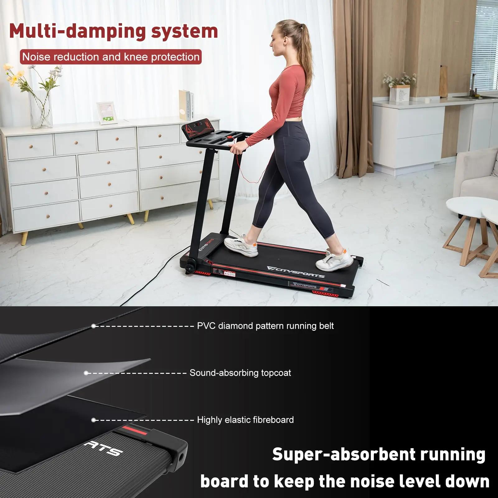Tapis de course électrique pliant 2 en 1 sous le bureau, machine de course de jogging, salle de spor