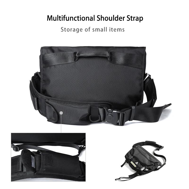 Grand sac à bandoulière étanche pour hommes, sacs de messager, sacs multicouches, conception antivol