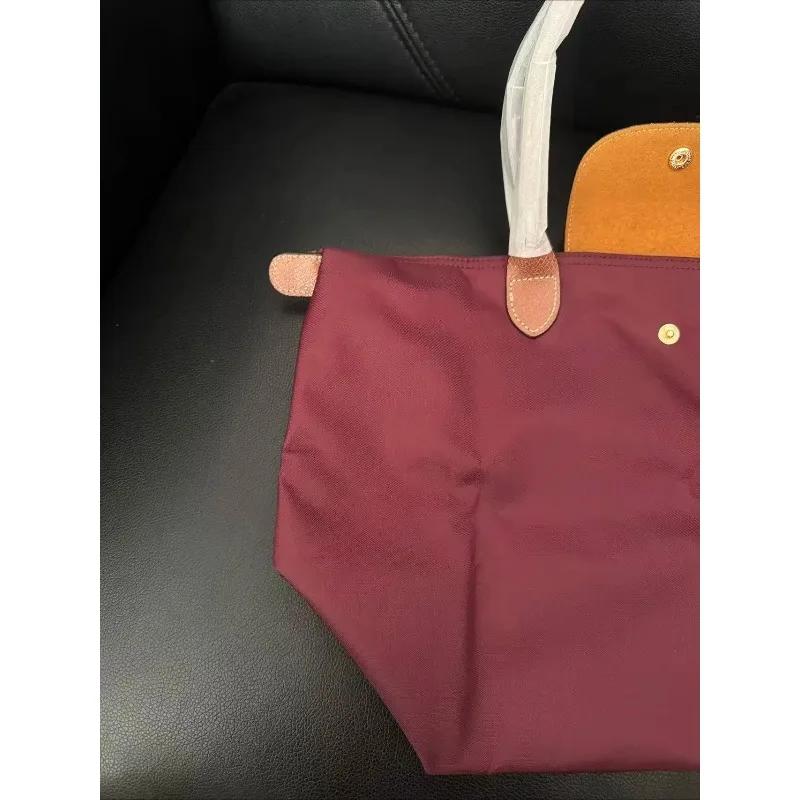Sac fourre-tout pliable vintage pour femmes 2026, sac à main classique pour femmes, sac en nylon imp