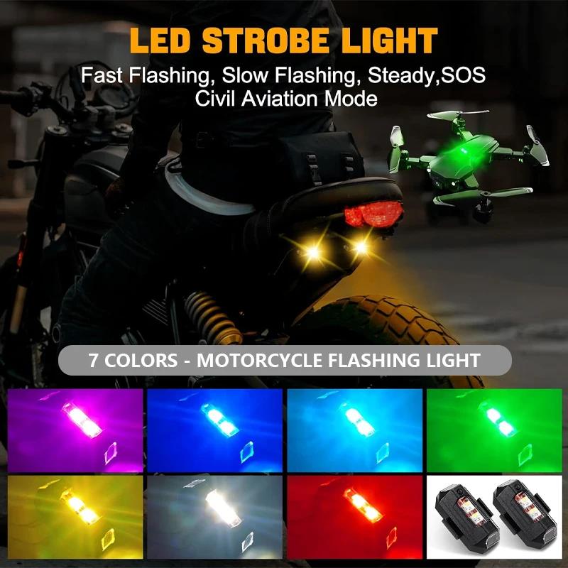 Lumière stroboscopique universelle pour moto USB voiture lampe d'avertissement LED Anti-Collision vé