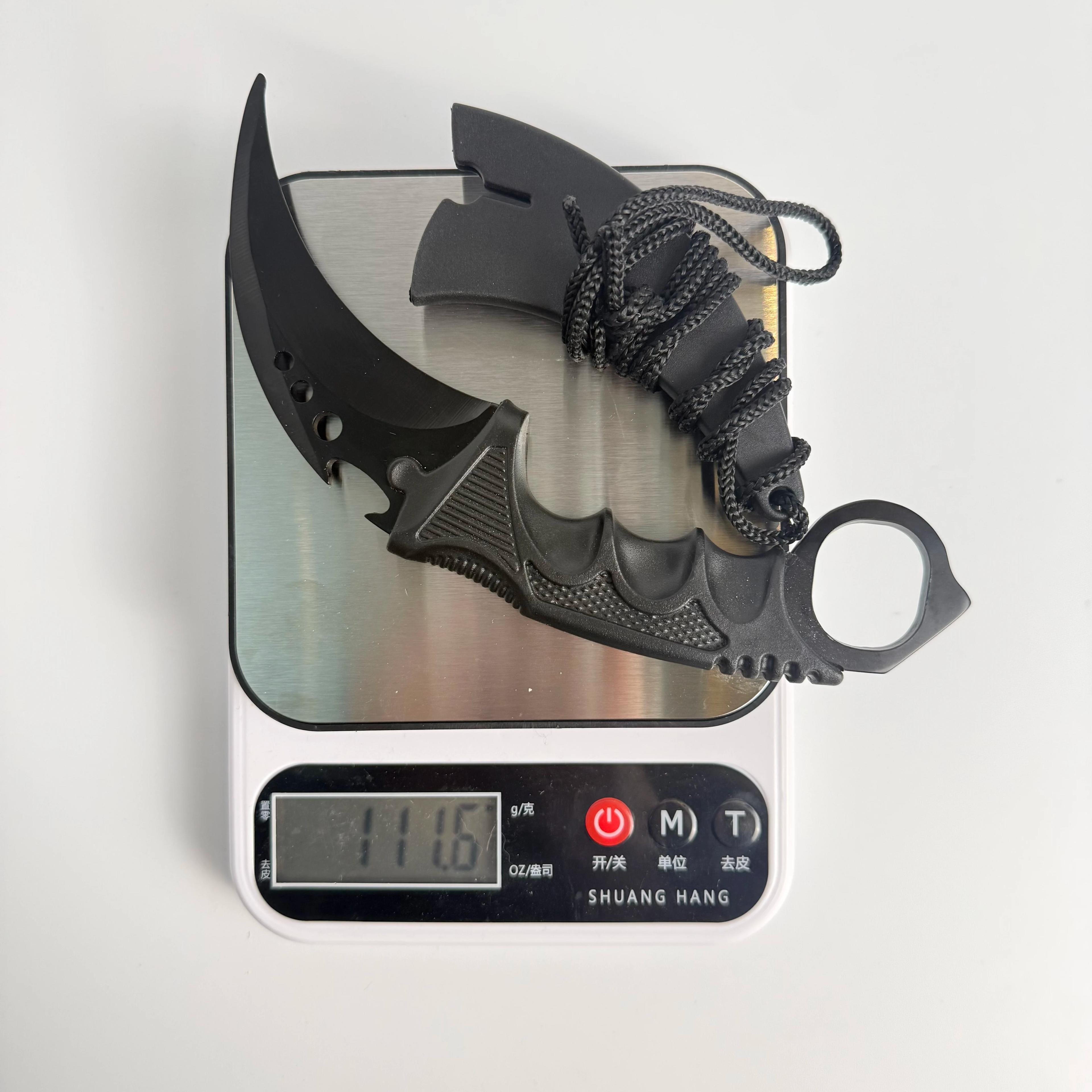 Couteau de nuit Talon de 18,8 cm, modèle en métal avec étui, pour entraînement extérieur, Karambit e