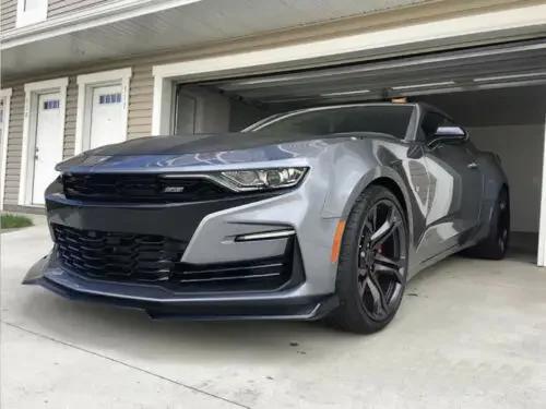 Spoiler de pare-chocs avant pour Camaro SS 2016-2024/Camaro LS LT RS 2019-2024 aspect fibre de carbo