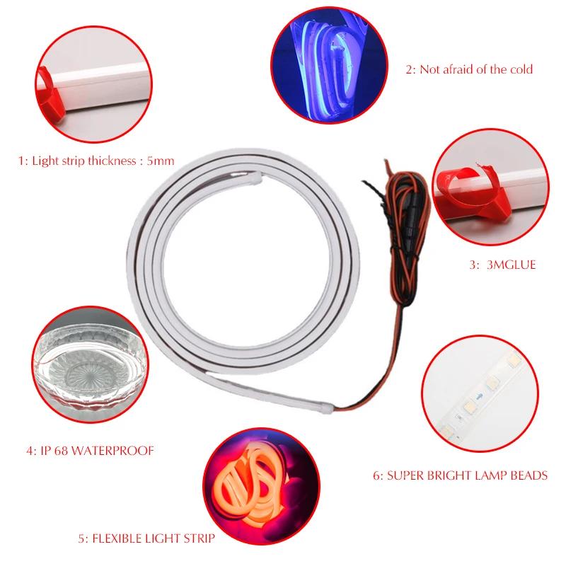 Enquêter de jour flexible étanche pour voiture, antibrouillard, lampe décorative automatique univers