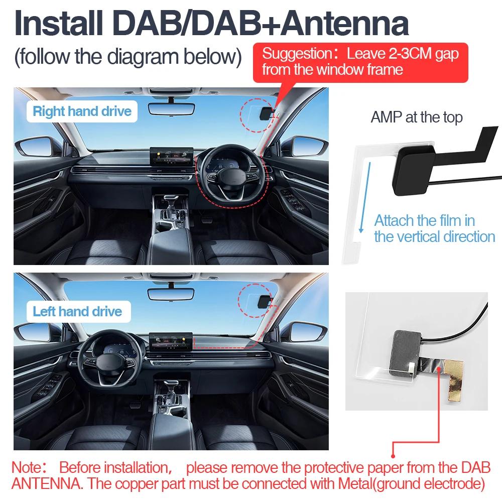 Antenne DAB pour système Android, autoradio, adaptateur USB, stéréo DAB +, récepteur, lecteur, prise