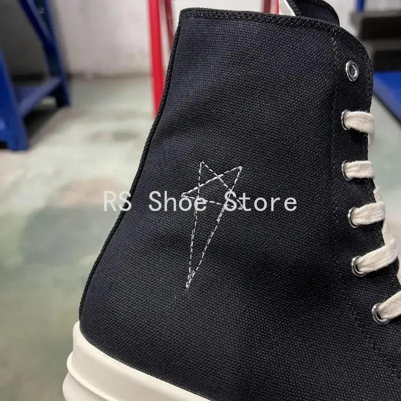 Ro Design classique botte en toile noire chaussure haute hommes chaussures décontractées de luxe fer