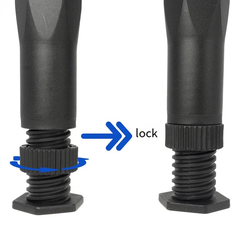 Pieds télescopiques pour meubles, support de meuble en plastique et acier, support réglable en haute