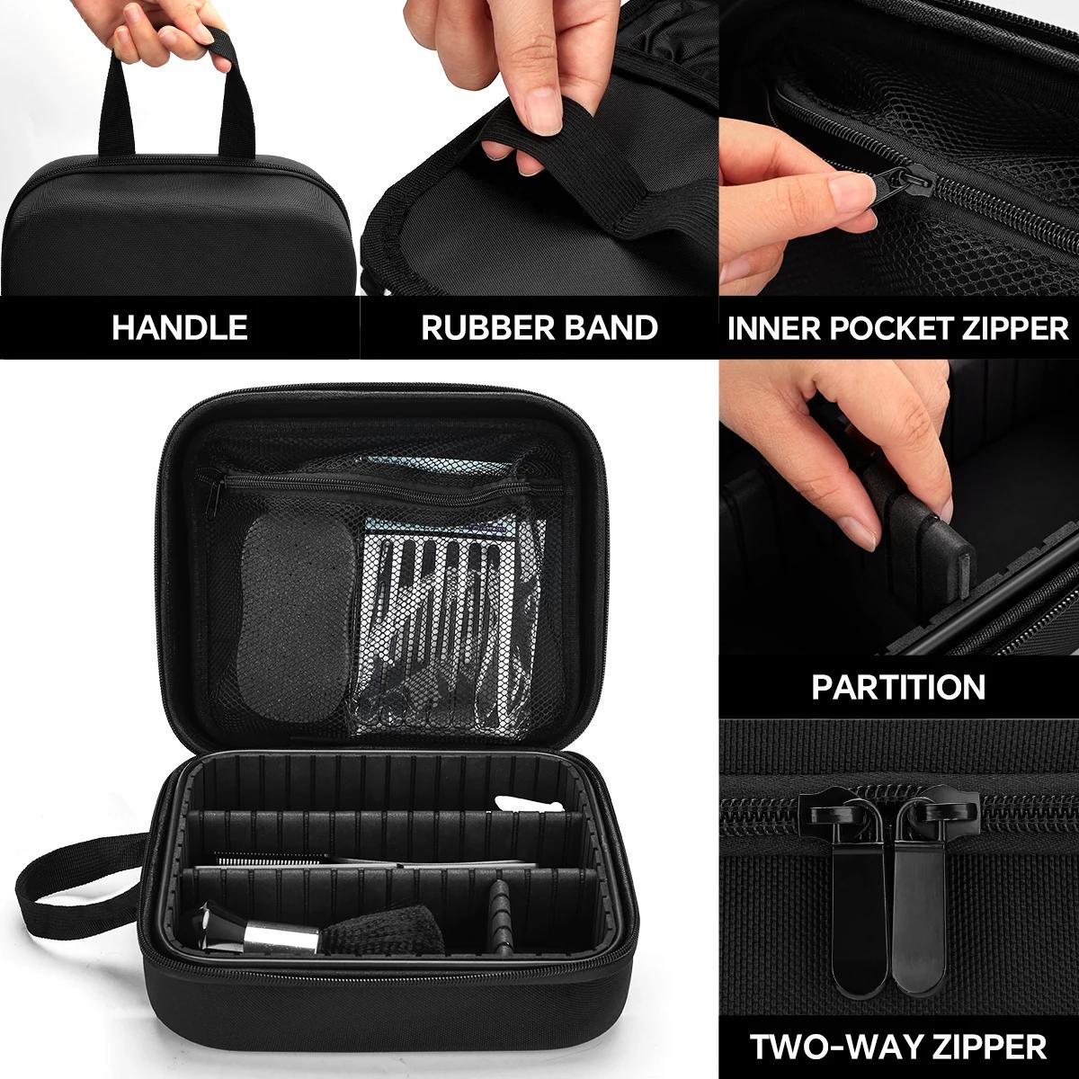 Boîte à outils de coiffure professionnelle, mallette de rangement Durable pour ciseaux, rasoirs et t