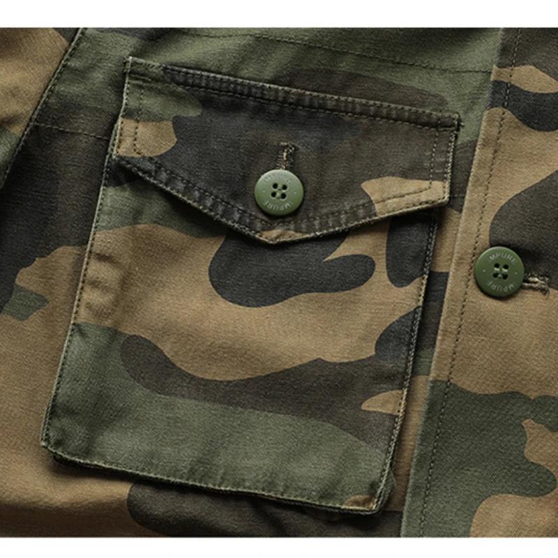 Veste matelassurera lourde rétro américaine, coupe-vent, manteau d'outillage de poche, style militai