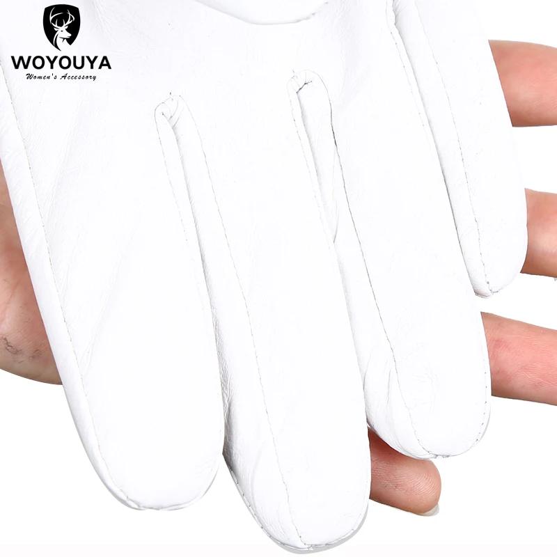 Gants en cuir blanc à la mode gants en cuir confortables femmes gants en cuir pour femmes de qualité