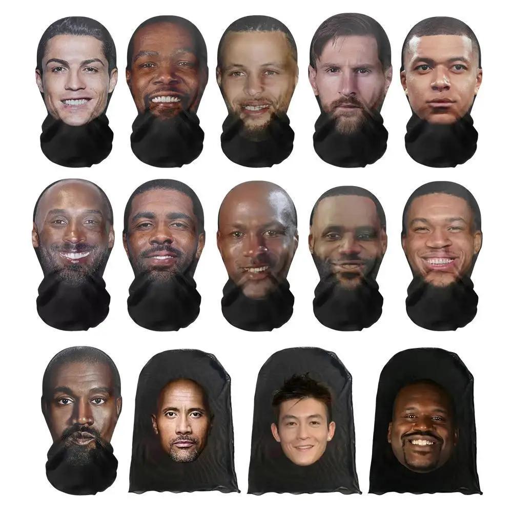 Masque Kanye imprimé en 3D, masque complet en maille élastique pour couvre-chef Cosplay, mode Hip Ho