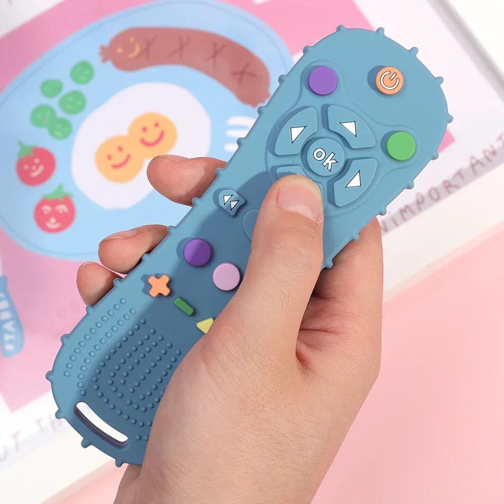 Nouveauté Silicone Simulation TV télécommande forme apaisant jouet bébé de qualité alimentaire Tease