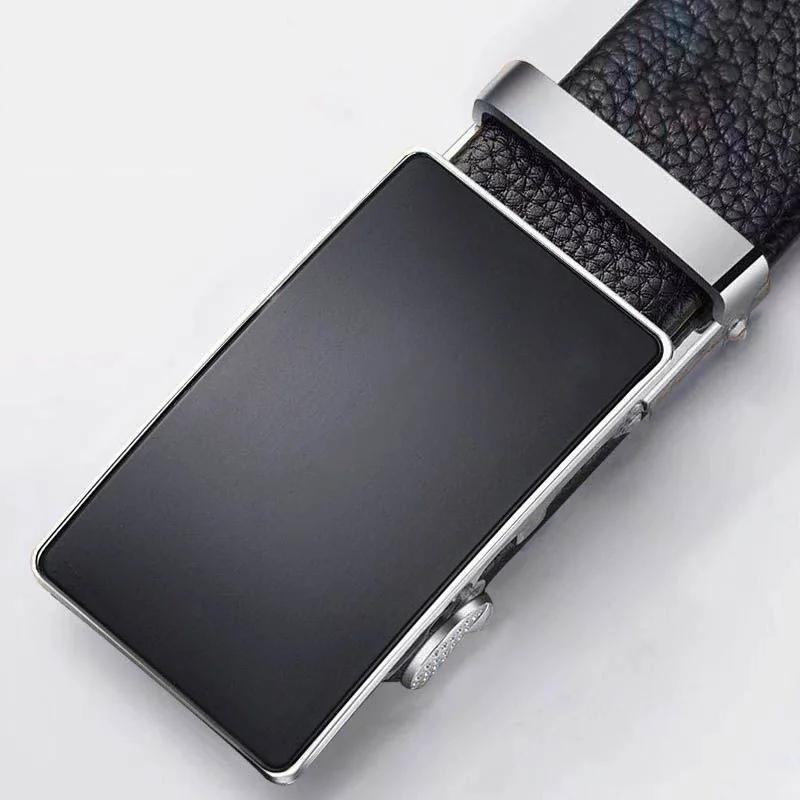 Ceinture en cuir de vache, ceinture en cuir pour hommes, boucle automatique, couche supérieure pour 