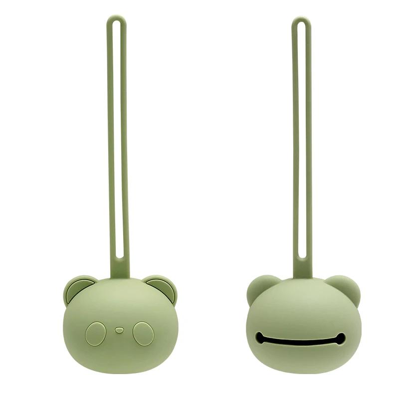 Nouveauté vente chaude épais panda ours forme bébé sucette étui support Silicone mamelon couverture 