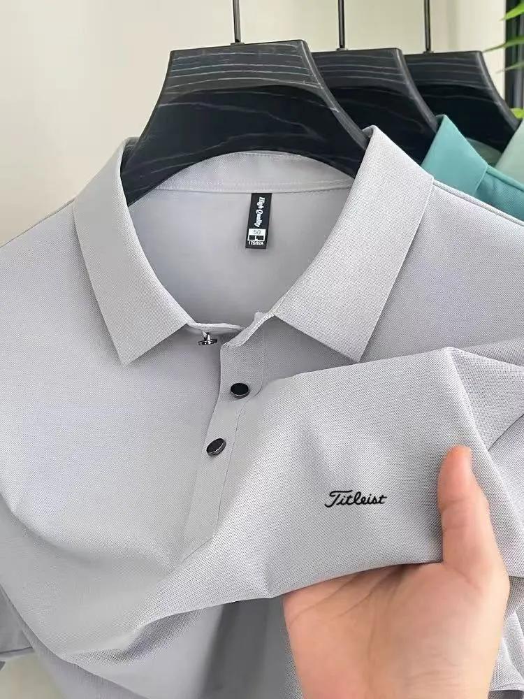 Polo décontracté pour hommes, t-shirt de golf d'extérieur, haut de gamme, respirant et frais, pour l