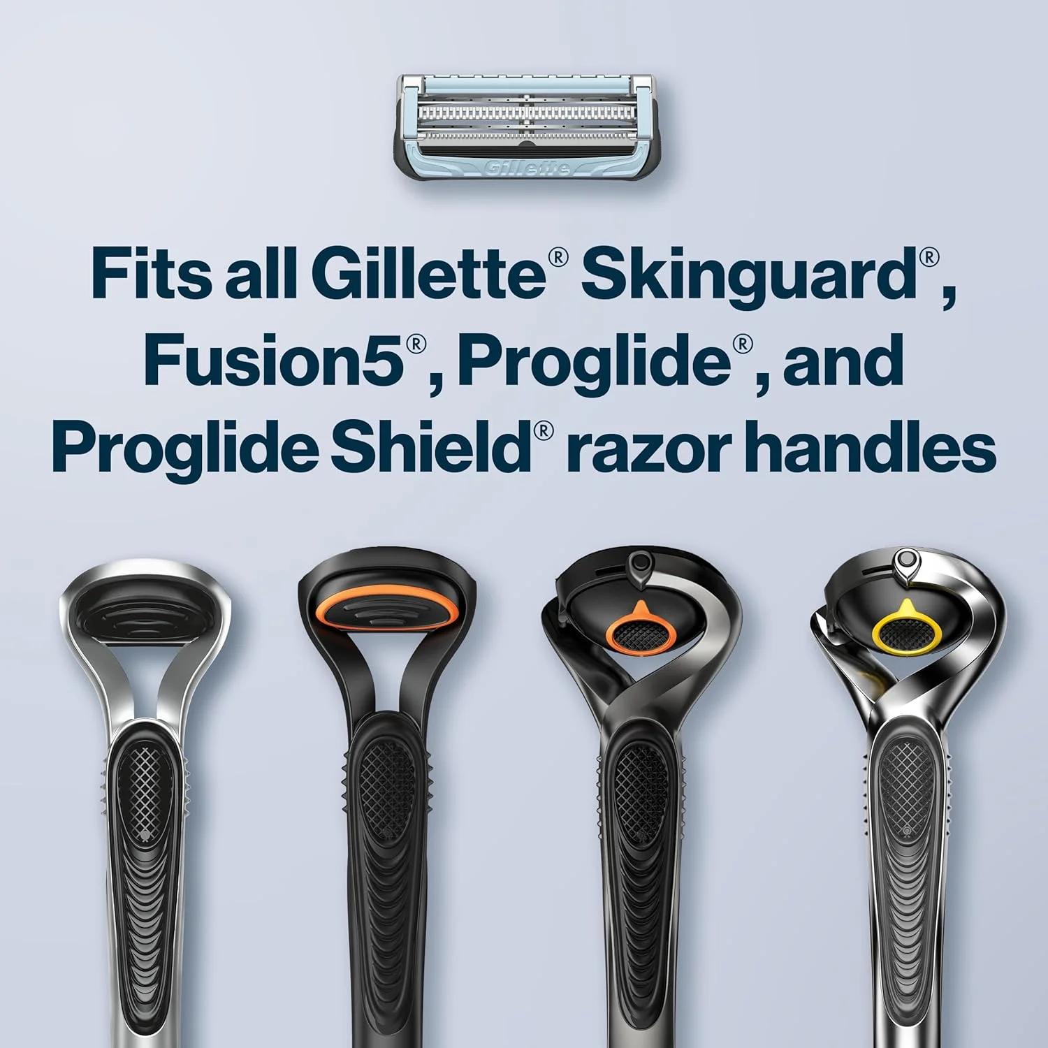 Lames de rasoir Gillette SkinGuard, lames de rasoir pour hommes, recharges de 4/8 lames, pour les sé
