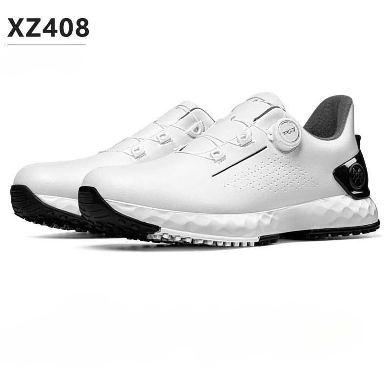 PGM-Chaussures de golf coordonnantes imperméables pour hommes, baskets confortables, bouton de baume