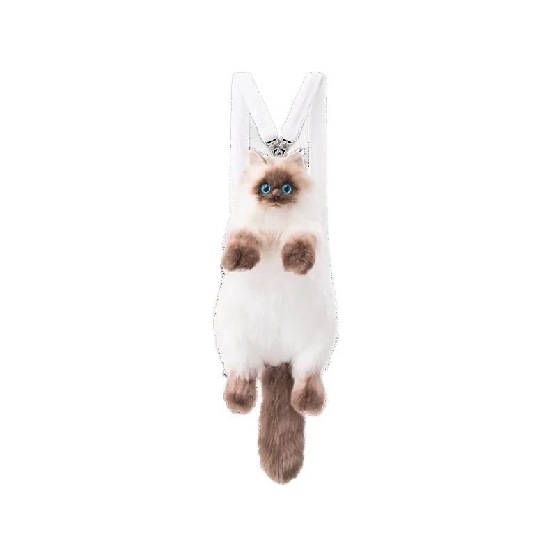    Sac à dos Simulation chat siamois, sac à dos pour filles, poupée en peluche, amie, petite amie, 