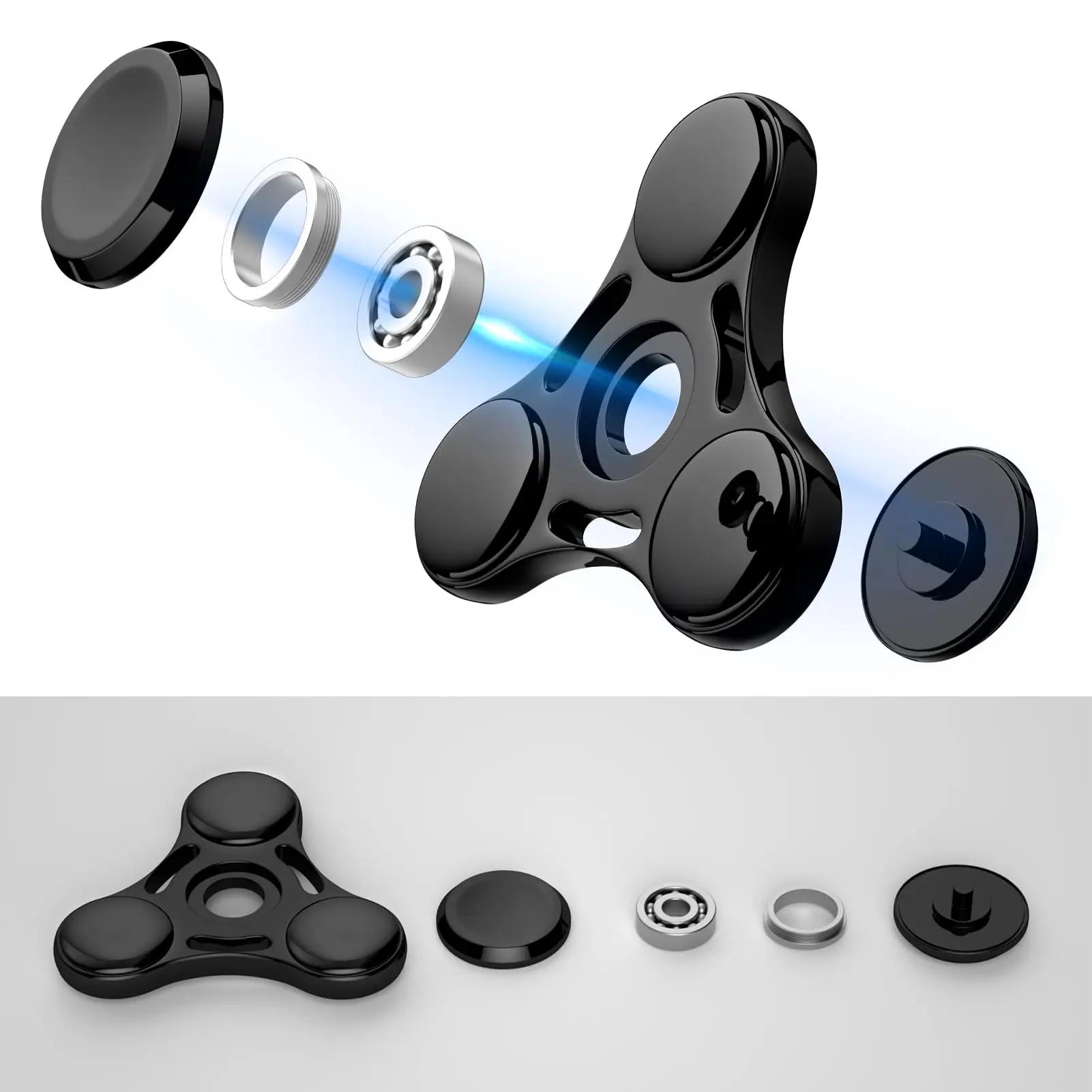 Jouets Fidget Spinner arc-en-ciel en métal UFO, petits Spinners à doigts portables, cadeau pour enfa