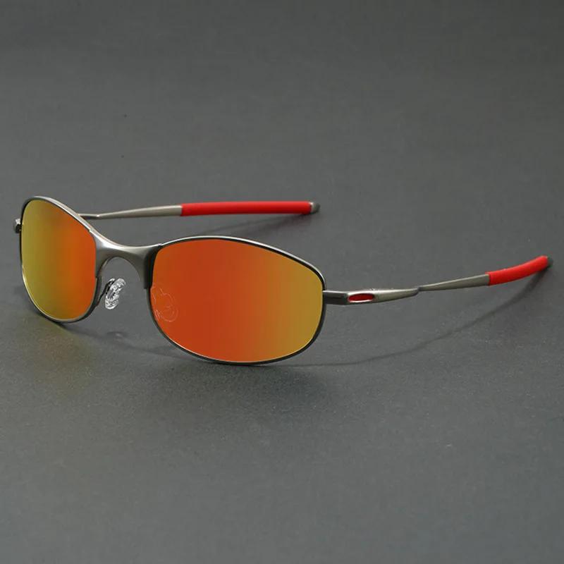 Lunettes de soleil polarisées pour hommes, Protection UV400, monture métallique Ultra légère, pour l