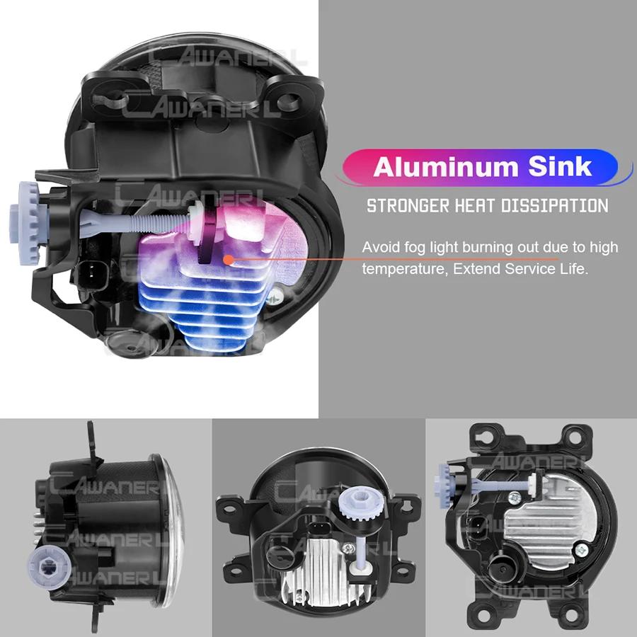 2X30W H11 Angel Eye LED antibrouillard pour Mitsubishi Outlander 2006-2019 voiture brouillard feux d