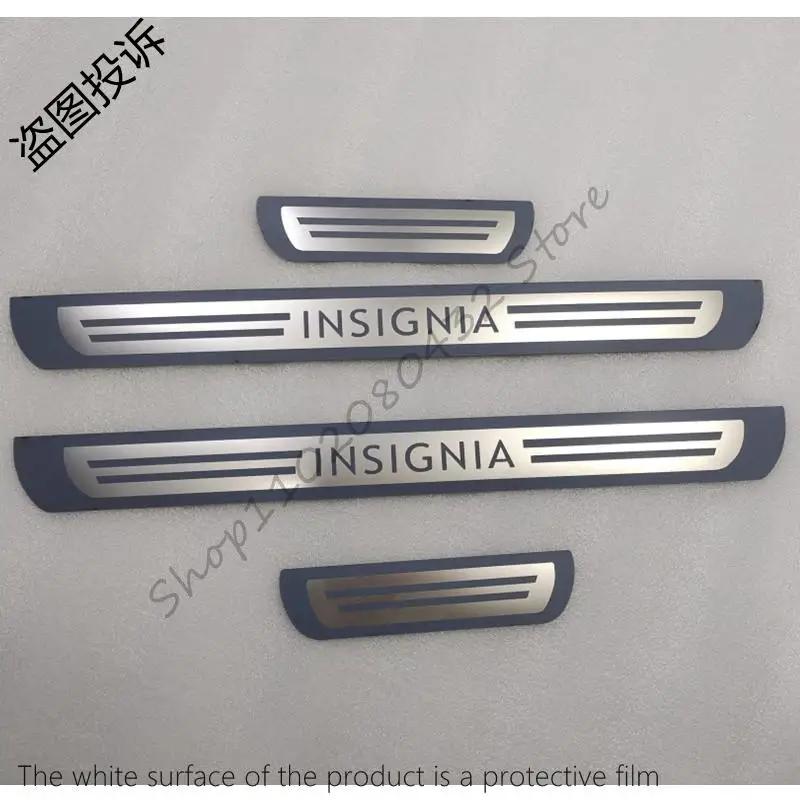 Couvercle de seuil de porte ultra-fin en acier inoxydable, accessoires de voiture pour Vauxhall Opel