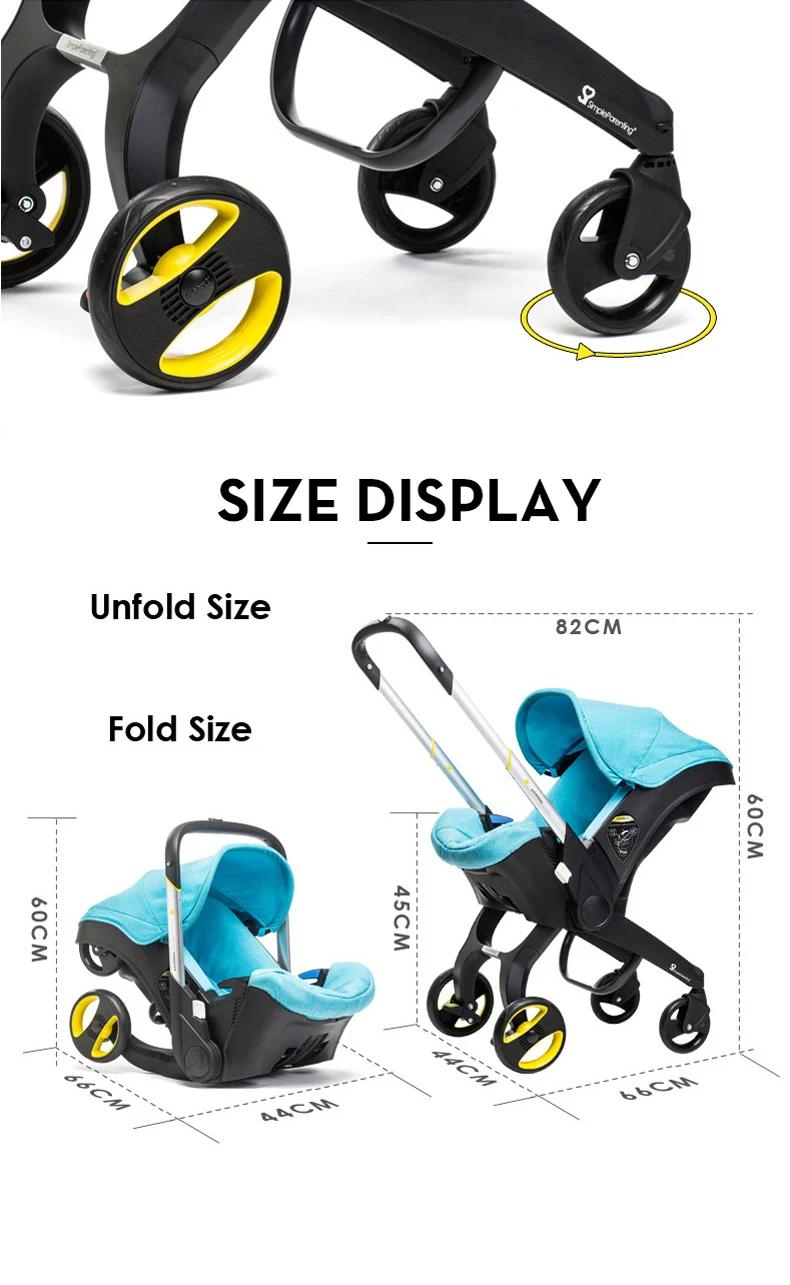Poussette bébé, poussette bébé 4-en-1, poussette bébé 3-en-1, siège auto, poussette bébé légère