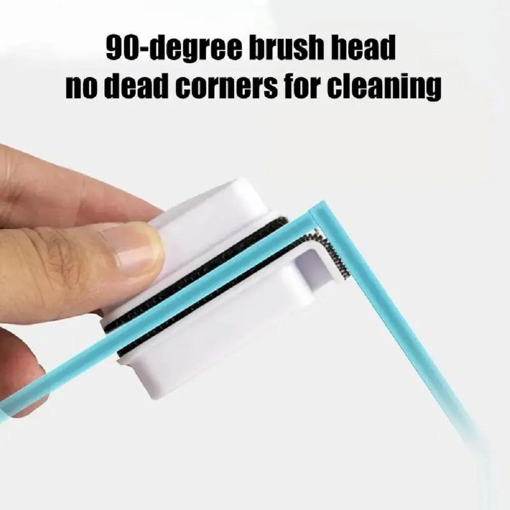 Brosse magnétique pour réservoir, brosse de nettoyage d'aquarium, conception de brosse d'angle supér