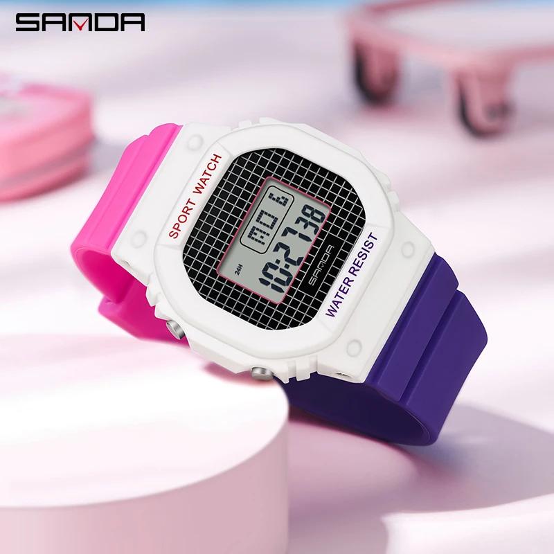 SANDA garçons filles LED montre numérique enfants montre de sport pour montre électronique étanche e