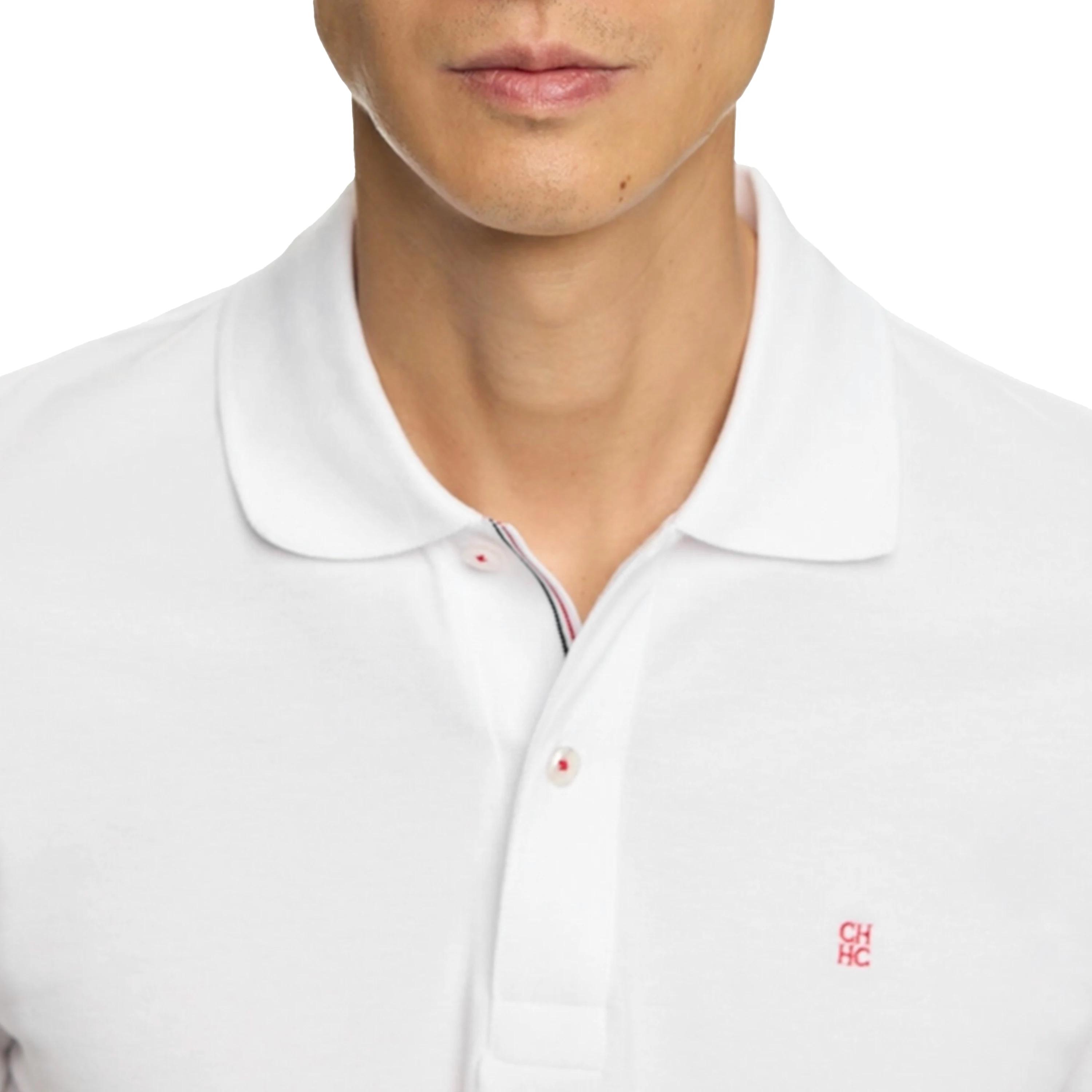 CHCH nouveaux hommes couleur unie Polo à manches courtes revers bouton t-shirts été hommes décontrac