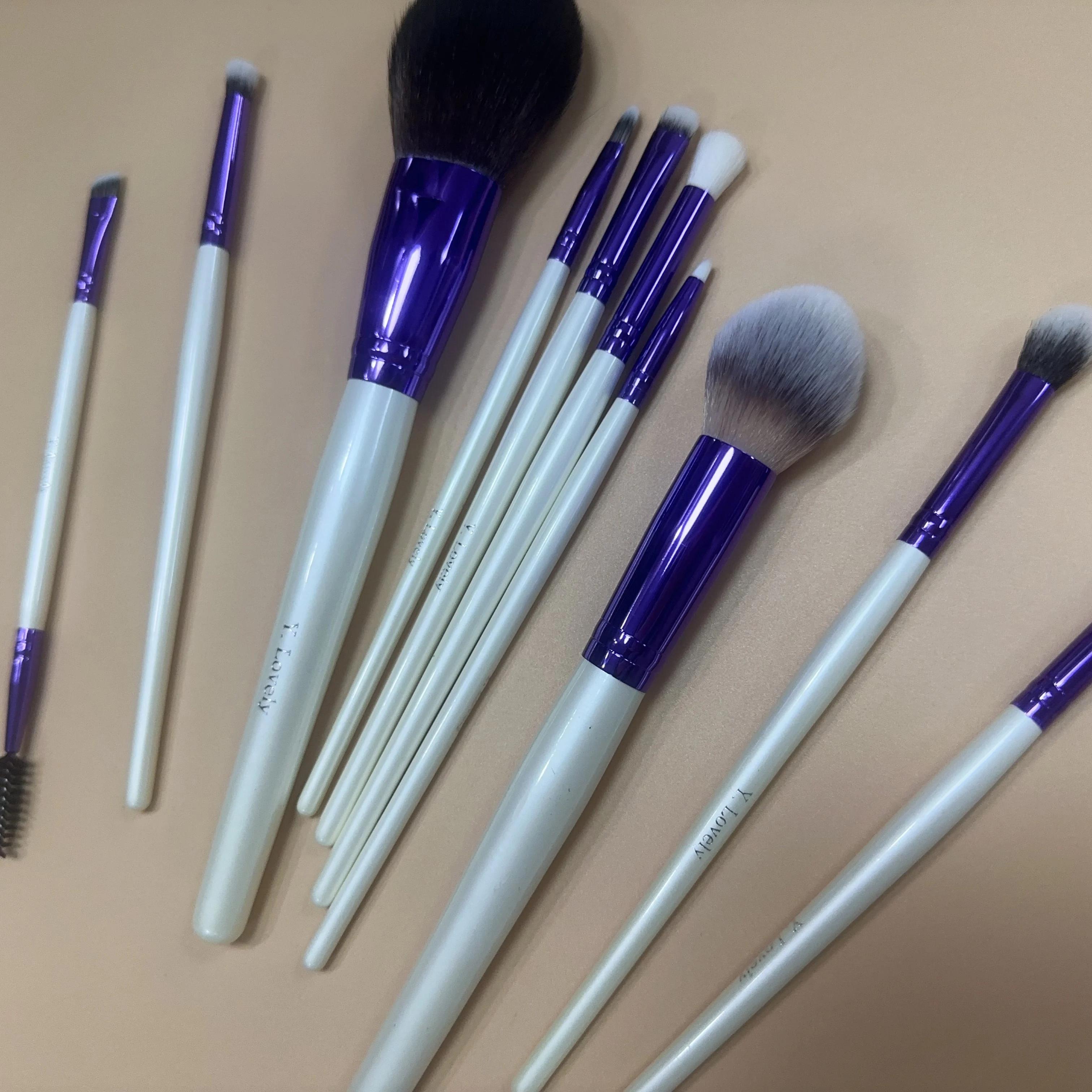 YLovely Man ly-Kit de pinceaux synthétiques super doux avec manche en bois, outil de maquillage, far