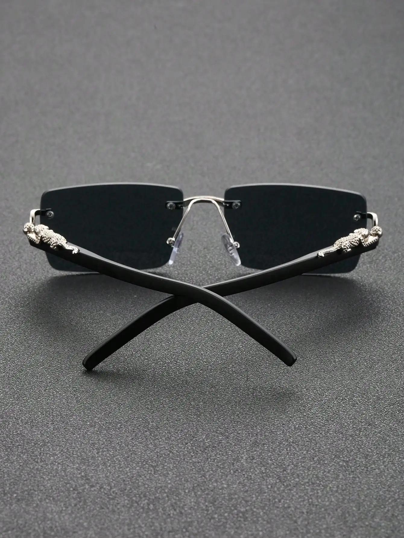 Lunettes de soleil unisexes classiques à monture carrée, en métal, à la mode, pour cyclisme en plein
