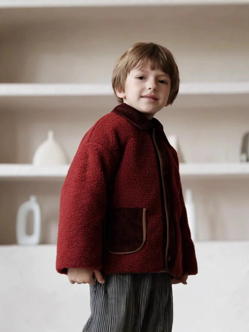 Veste décontractée en coton pour bébé, col vert Double face, nouvelle veste chaude en coton pour enf