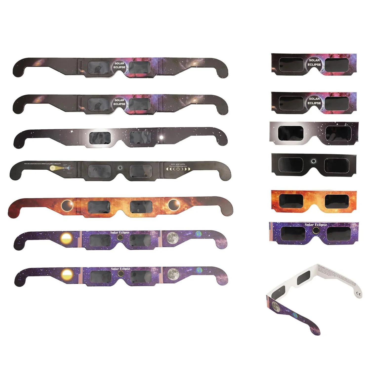 Pack de 10 lunettes d'éclipse solaire-lunettes de soleil de visualisation d'éclipse solaire totale a