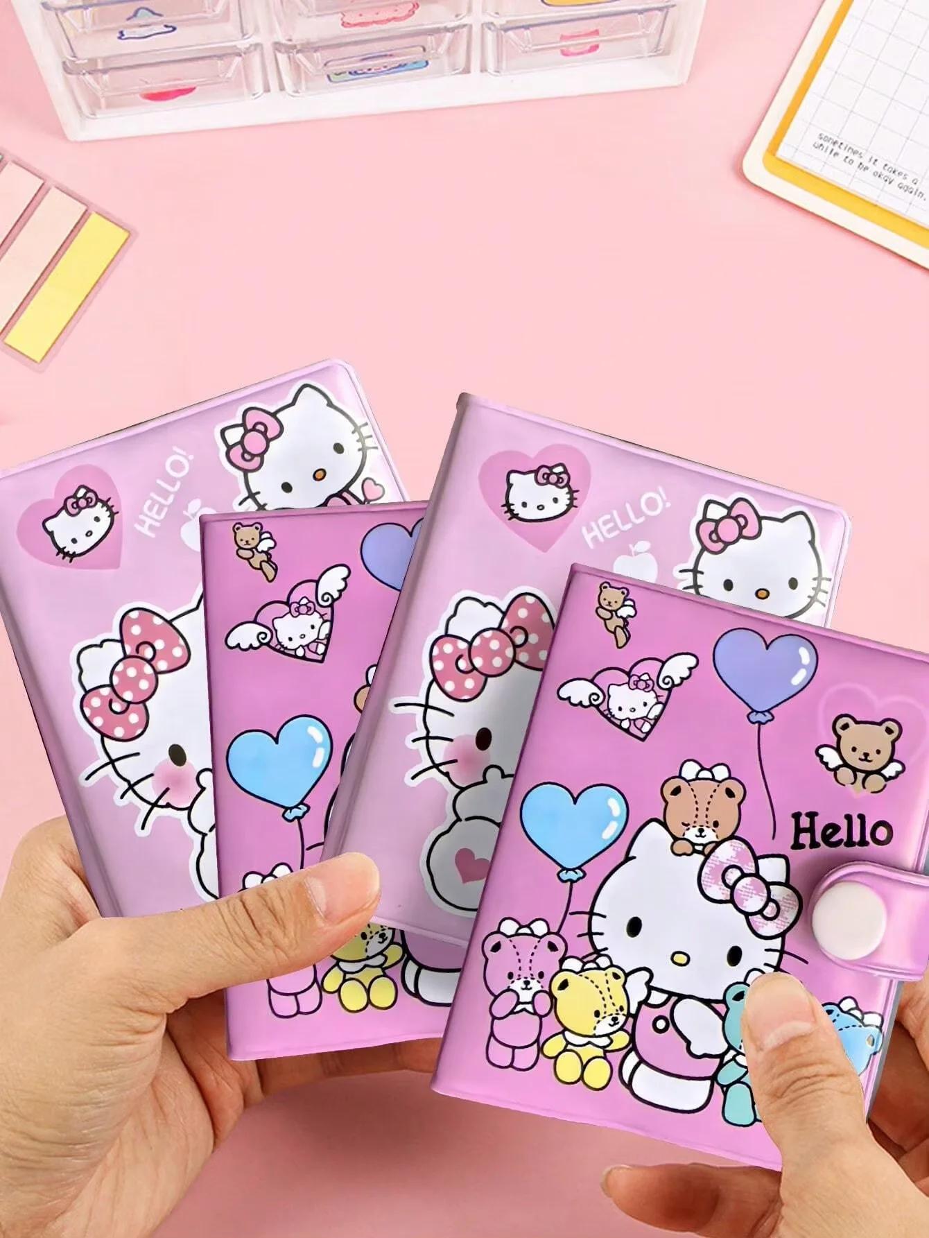 Lot de 1/4/8/16 carnets Hello Kitty, petit format, Kawaii, mini, portable, fournitures scolaires, pa