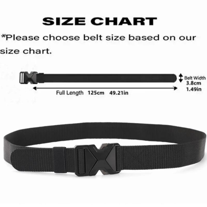 Ceinture à boucle en Nylon tressé pour hommes, légère et respirante, 125cm, pour les déplacements qu