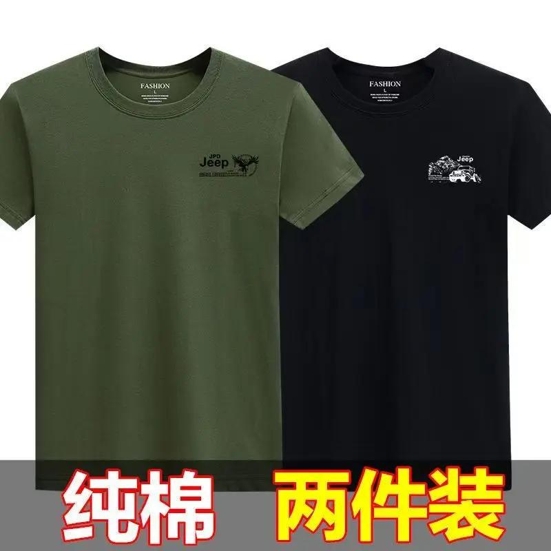 T-shirt Homme Jeep 2026 Nouvelle Collection Haute Qualité Été 100% Coton Épais Imprimé Sport Respira