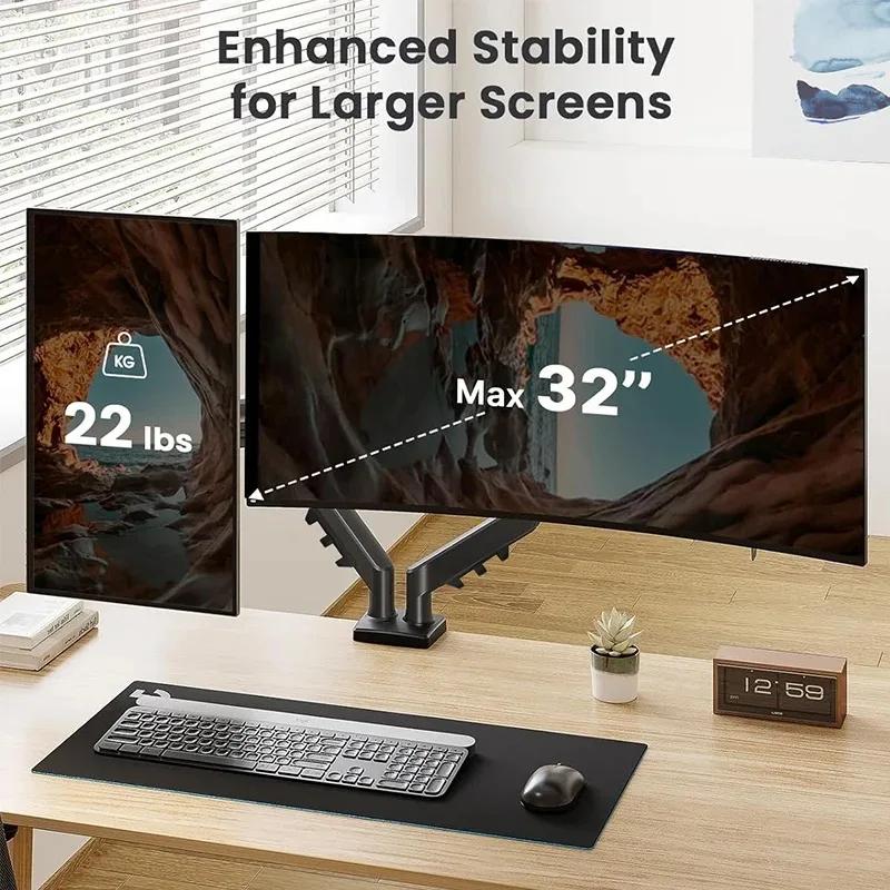 Nouveau support de moniteur d'ordinateur à bras simple/double pour disposition horizontale verticale