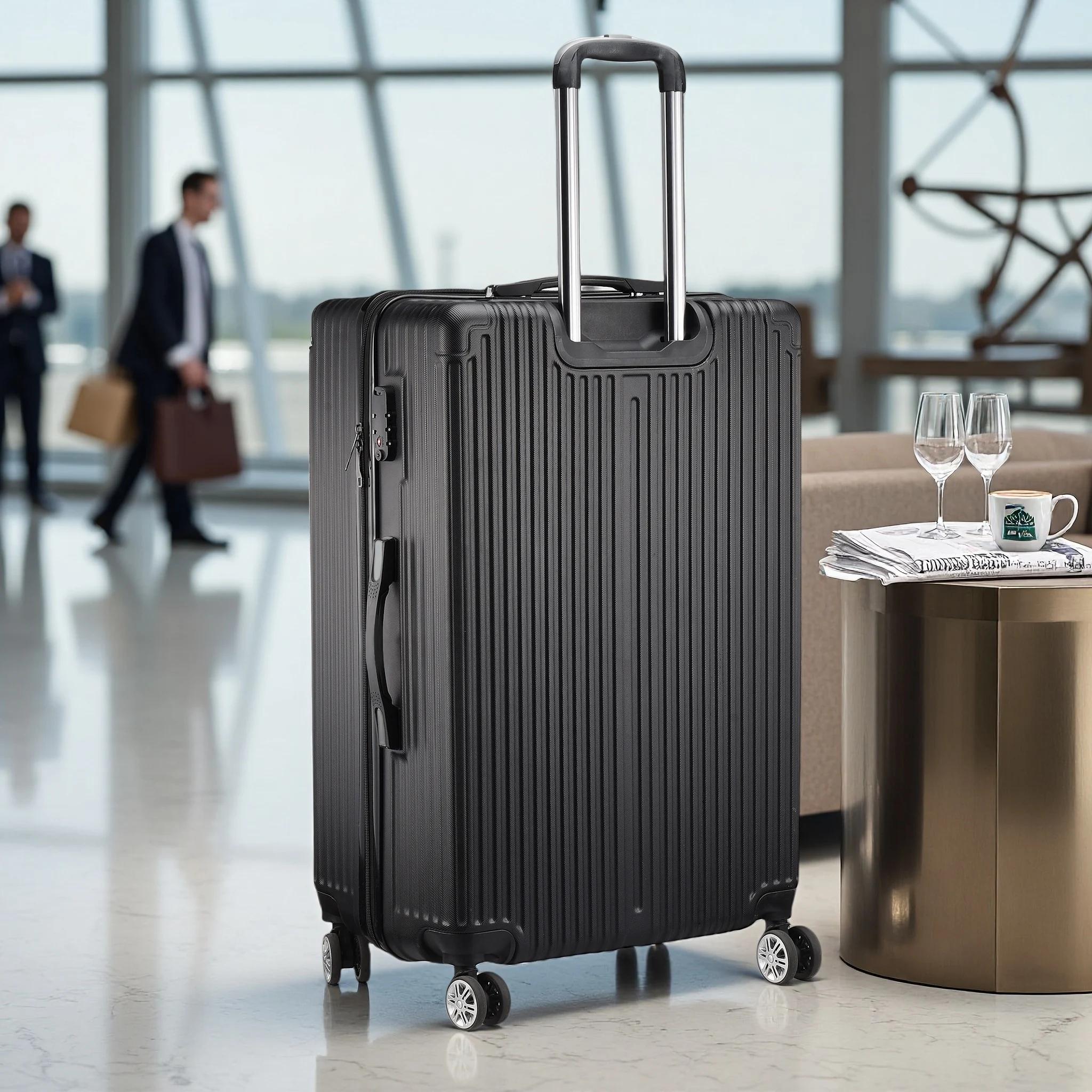 Ensemble de valises Anajqaqia 3 pièces, valise en ABS avec roulettes 360° °   Roues pivotantes et po