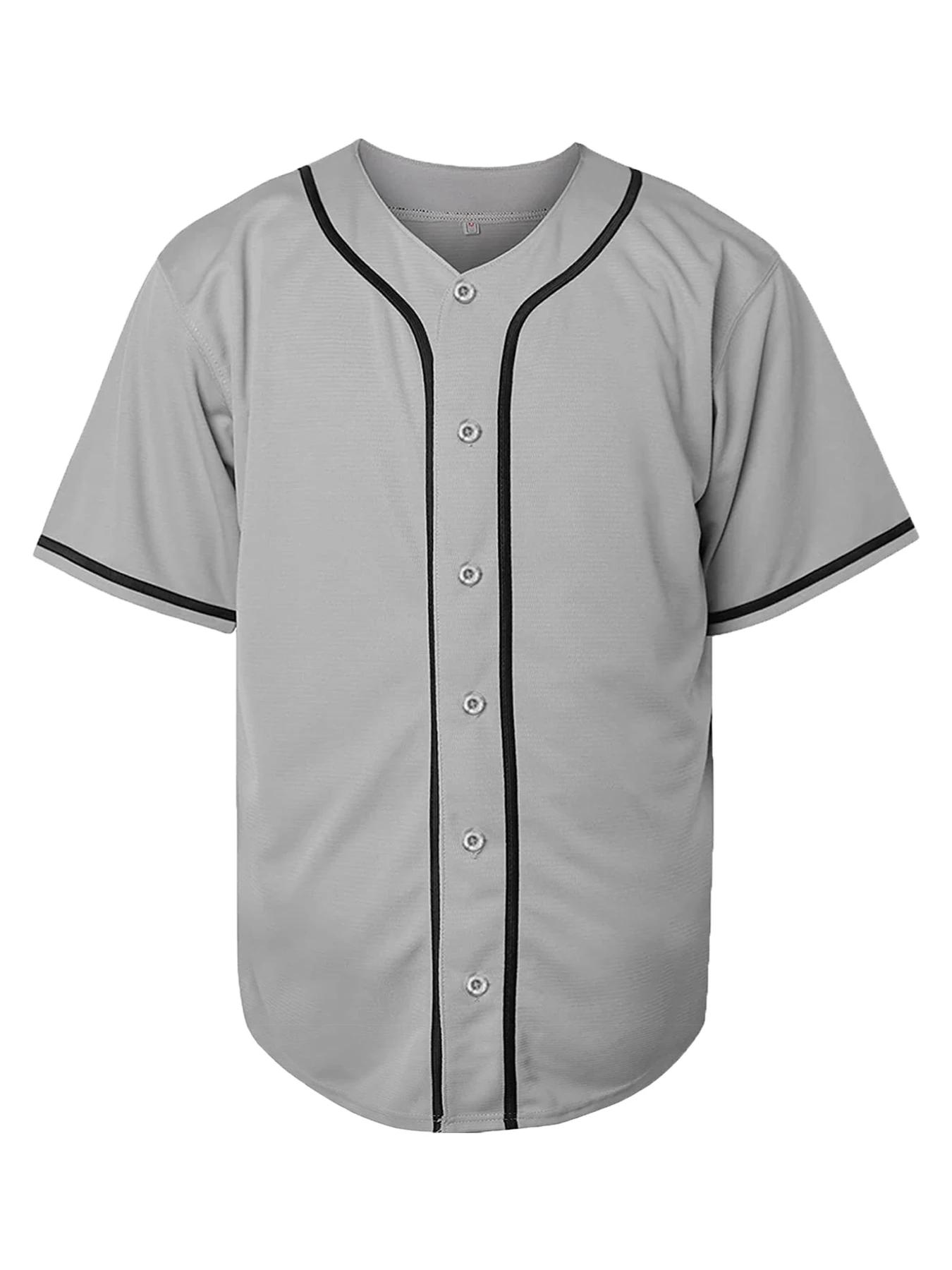 Maillots de baseball vierges pour hommes, chemises pour fans de baseball, hauts d'uniformes de sport