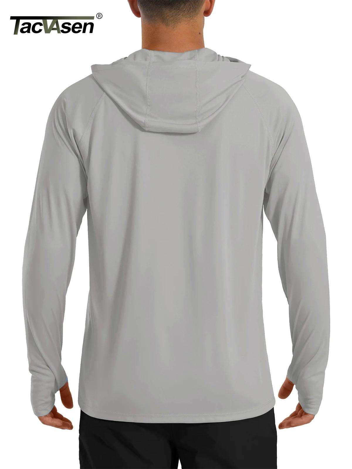 Haut de protection solaire UPF 50+ pour homme à manches longues, séchage rapide, respirant, avec tro