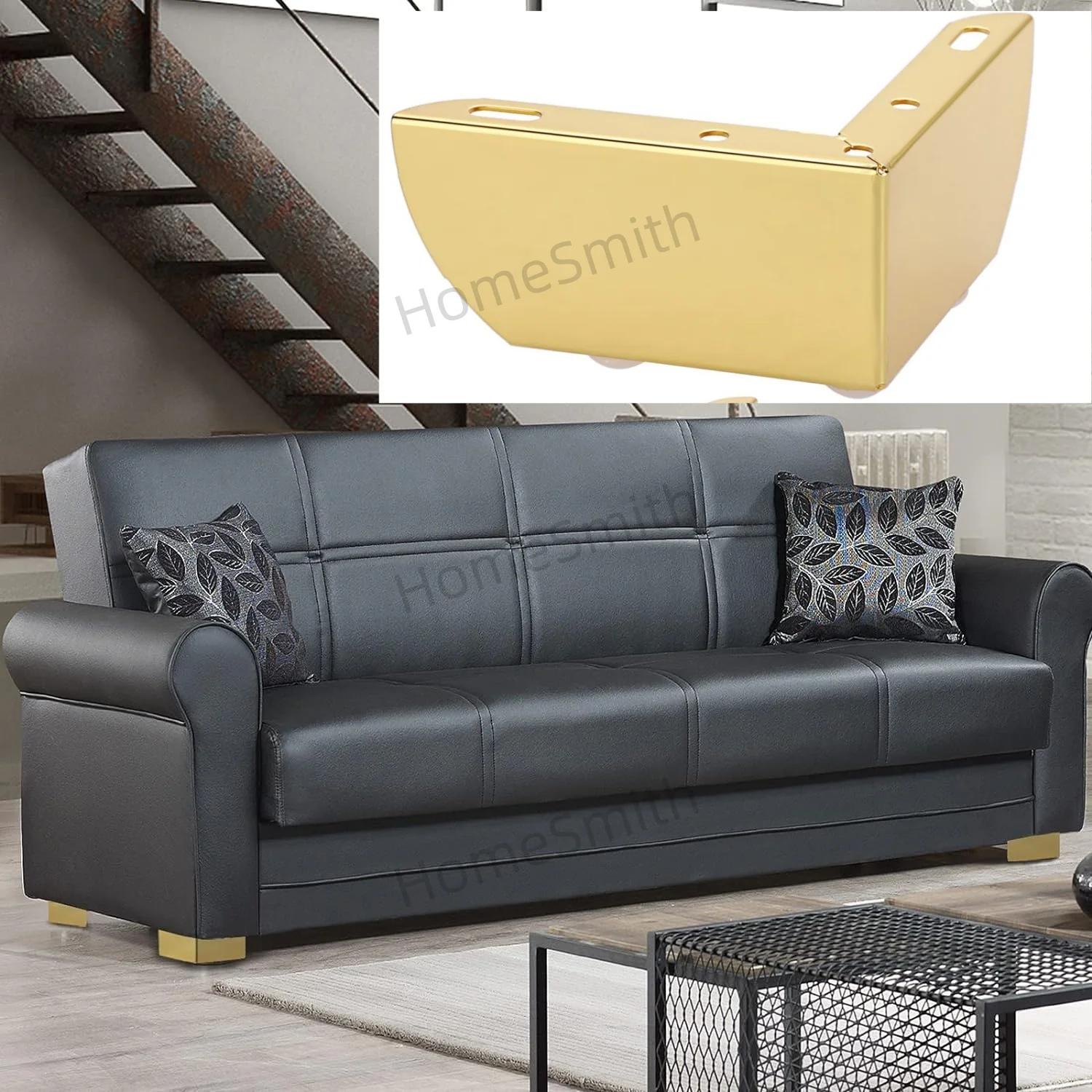 4 pièces bricolage pieds de remplacement ensemble pour meubles armoire pieds en métal canapé-lit bur