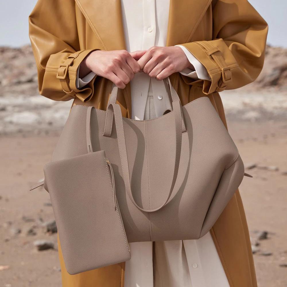 Sac à bandoulière Alirattan 2026 en cuir grande capacité, nouveau design tendance en forme de dumpli