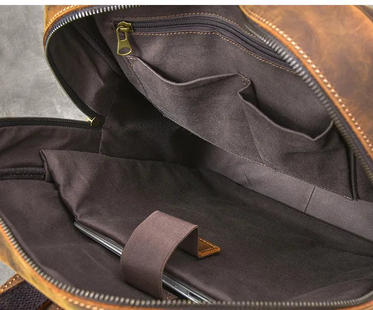 Vintage Crazy Horse sac à dos en cuir véritable hommes sac à dos en peau de vache randonnée sac à do